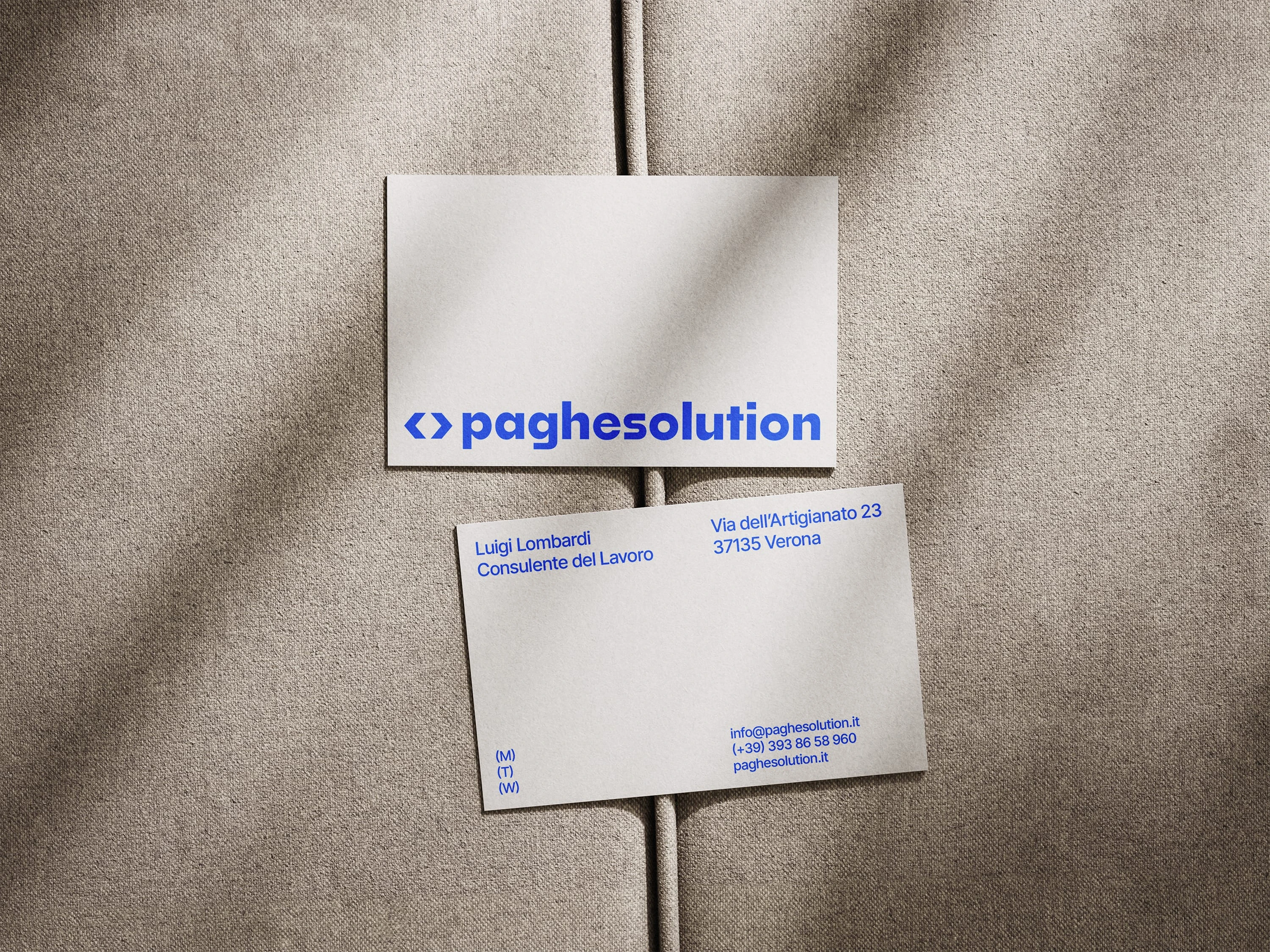 Design del biglietto da visita per uno studio professionale